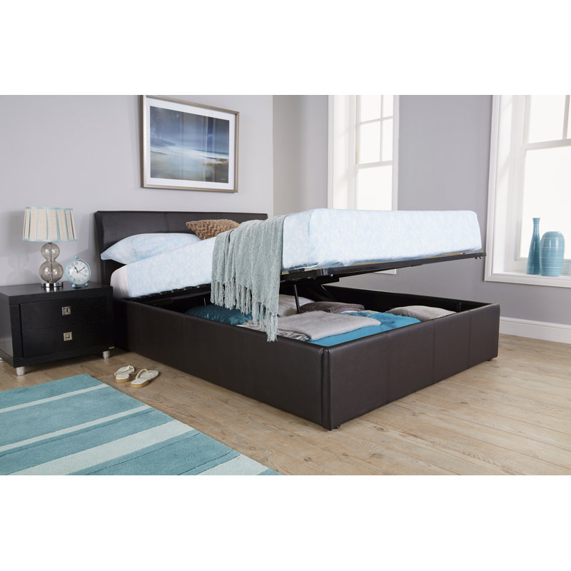 Baudoin Upholstered Ottoman Storage Bed, Brown, Kingsize (5')