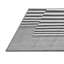 Tapis gris / noir en chenille tissé à la machine Alla-441549573