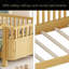 Lit plateforme simple en bois pour enfants, lit simple en bois à profil bas avec rails pour filles et garçons