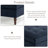 Upholstered Navy Tufted Corduroy Modular Chaise Lounge with Pillow Back and Removable Flip-Tray Top Storage Ottoman-318673715