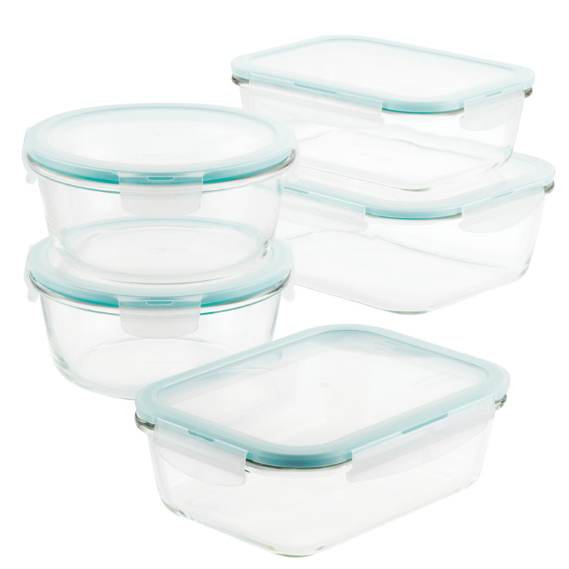 Purely Better™ Glass Food Storage - Set of 5 Containers and 10 Lids
