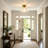 1-Light Modern Embossed Glass Semi-Flush Mount Ceiling Light, Dimmable-106102647