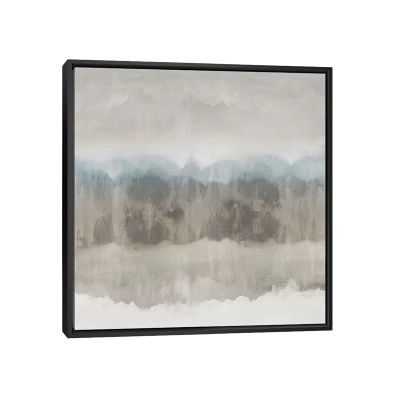 «Subtle Mouvement I», reproduction d'art sur toile tendue, H 18 po x l 18 po x P 1,5 po, Toile avec cadre noir, Pas de tapis