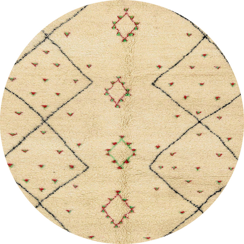 Abstract Indoor Rug, Round 8'