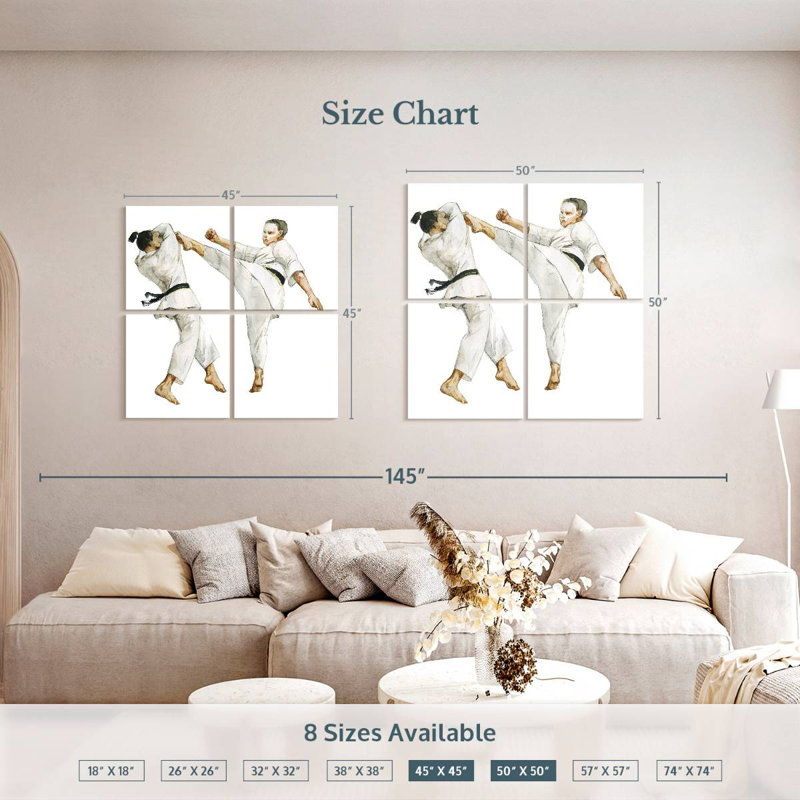 Karate, 45" H x 45" W