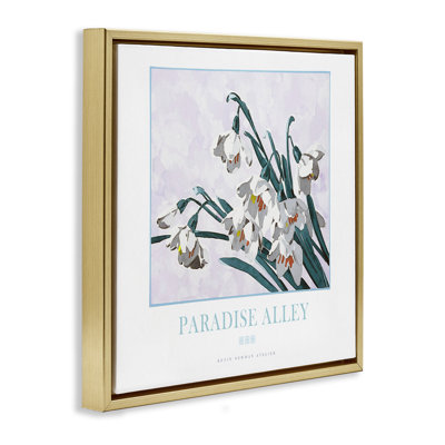 Cadre flottant Paradise Alley White Spring Blooms, design par Jadei