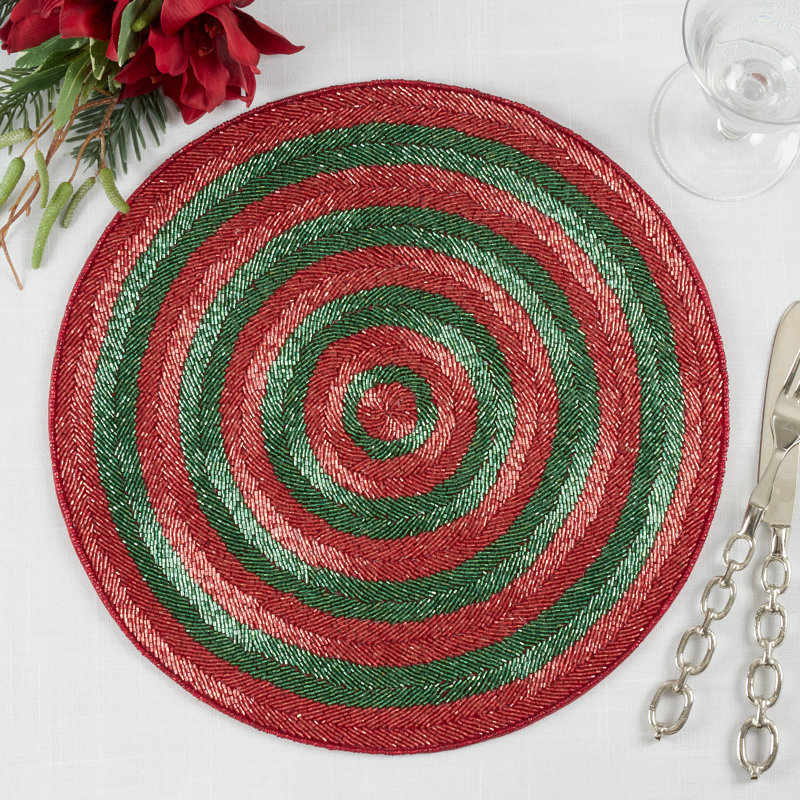 Napperon Nevin, Rouge / vert