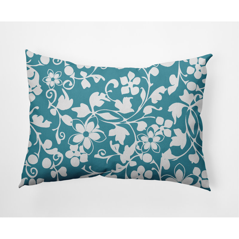Coussin décoratif lombaire Evelyn, Turquoise