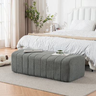  51''W Tufted Teddy Compression Bench For Bedroom Dinning room or Living room