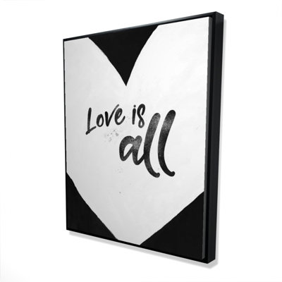 Love Is All Print On Canvas