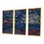 Bleu, blanc, rouge, triangles géométriques I, ensemble de 3 toiles encadrées-2012431607-2012431603