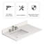 Plateau de meuble-lavabo simple 36 po avec lavabo en quartz 36 po