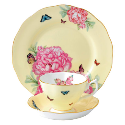 Royal Albert Miranda Kerr 3 Piece 8" Bone China Teacup Saucer and Salad Plate Set