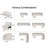 3 Seat Modular Sectional Sofa, Corduroy Couch, Oversized Seat Cushion, Modular Design For Flexible Combinations, No-Tool Assembly, Includes 2 Throw Pillows