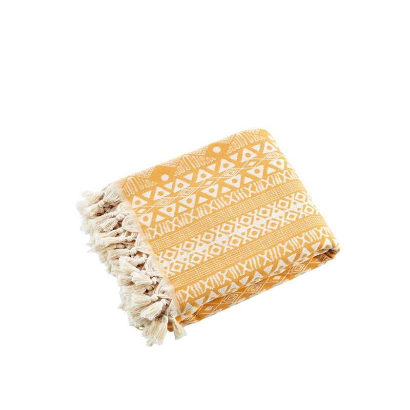 Courtepointe 100% coton Moneta, Moutarde