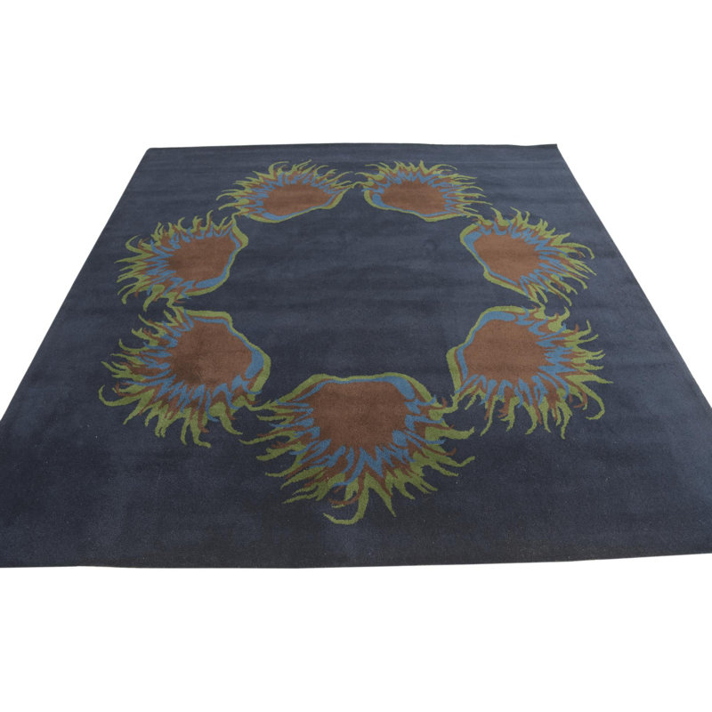 Square Otto Navy Blue Rug