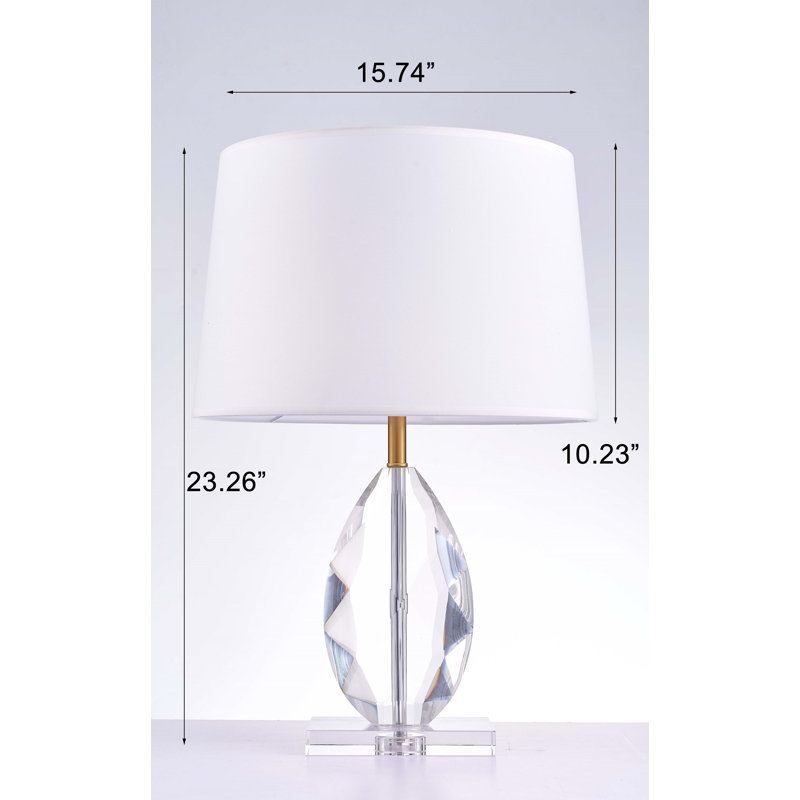 Lampe de table Lauren Lucite & Gold