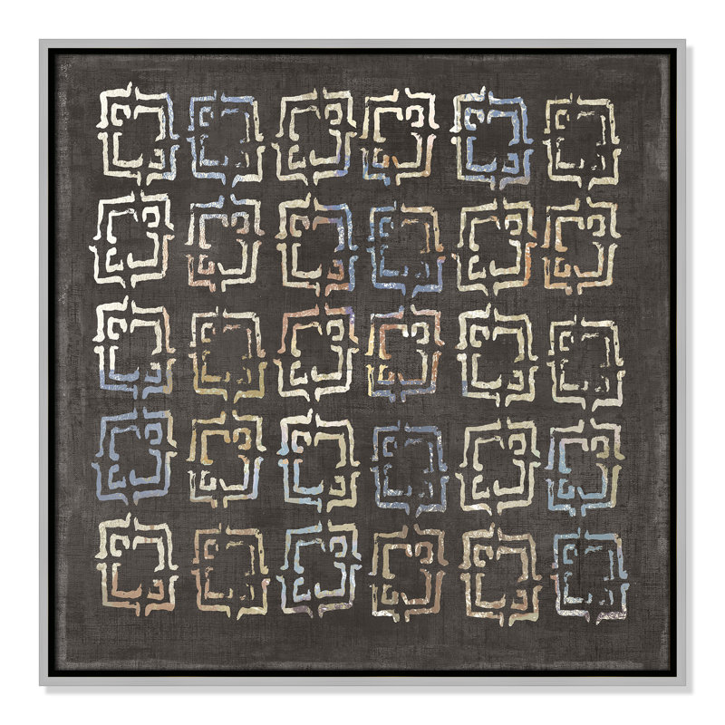 «Golden Folklore II» par Aimee Wilson, Argent, H 25,5 po x l 25,5 po