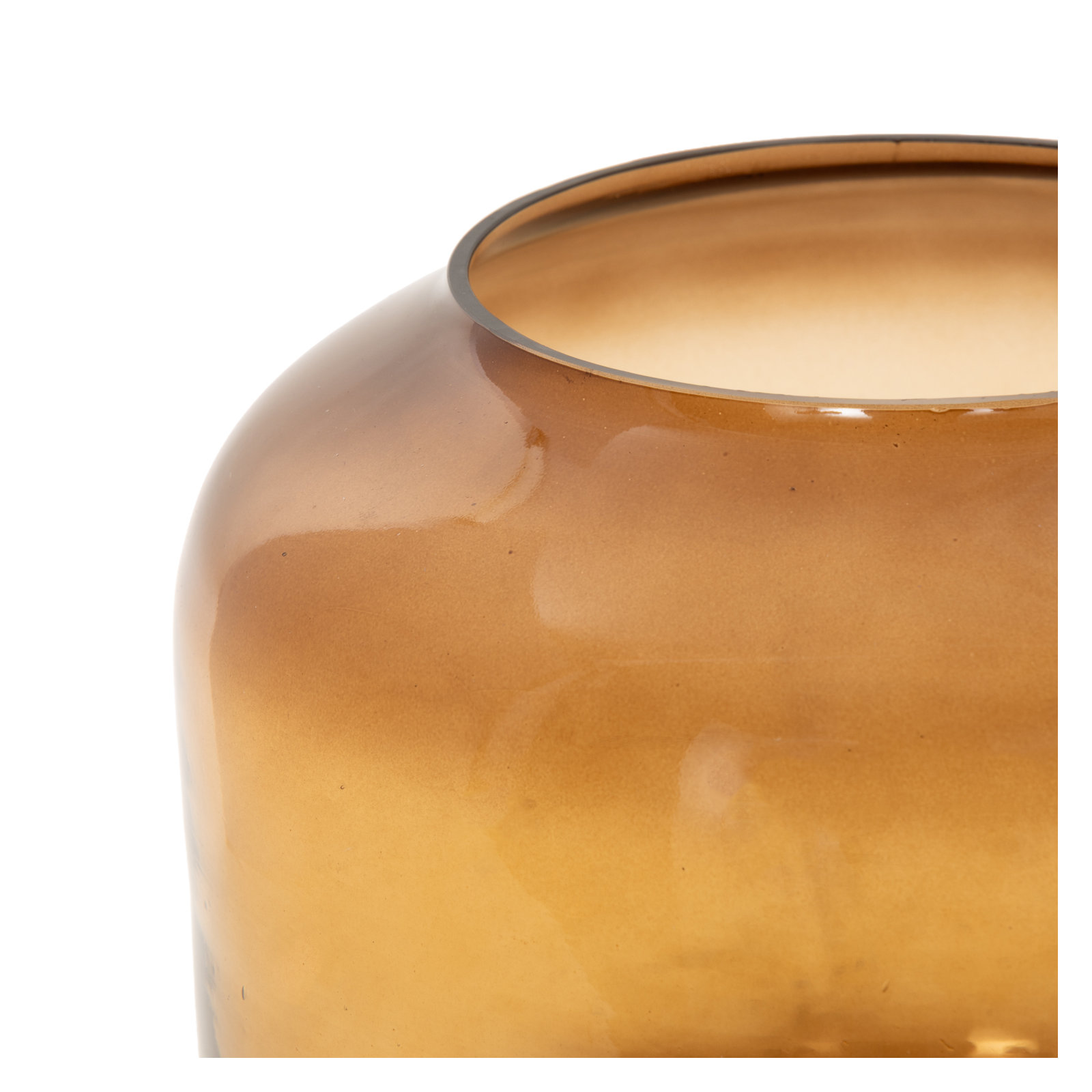 Cole and Grey Glass Tinted Wide Brown Room Hurricane Lamp with Elevated Base
