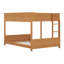 Lit superposé en bois double TG avec tablette de rangement intégrée et échelle-133665715