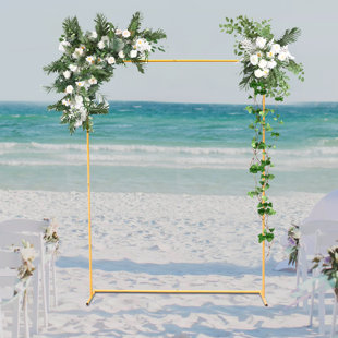 Square Welcome Sign Flower Frame Backdrop Stand for Wedding Entrance.