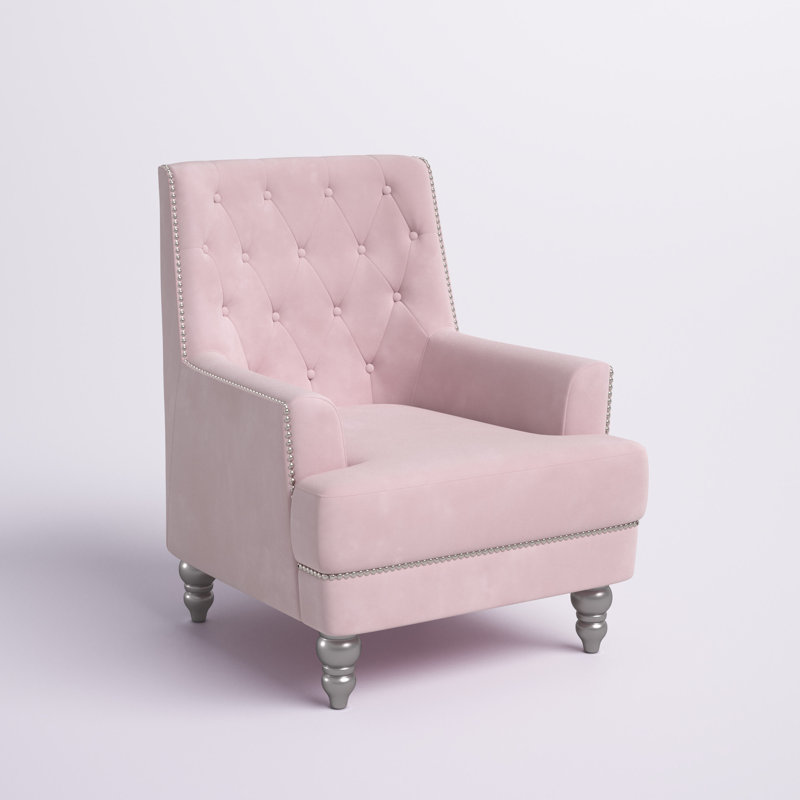 Zaria Velvet Armchair, Pink