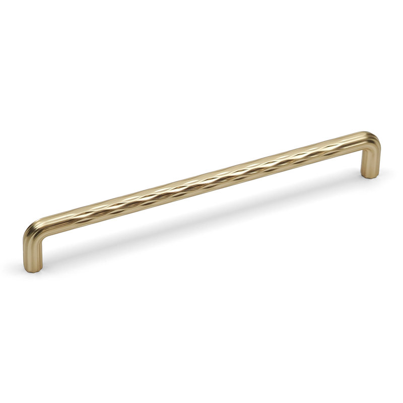 Brushed Brass Textured D-Bar Handles, 192mm