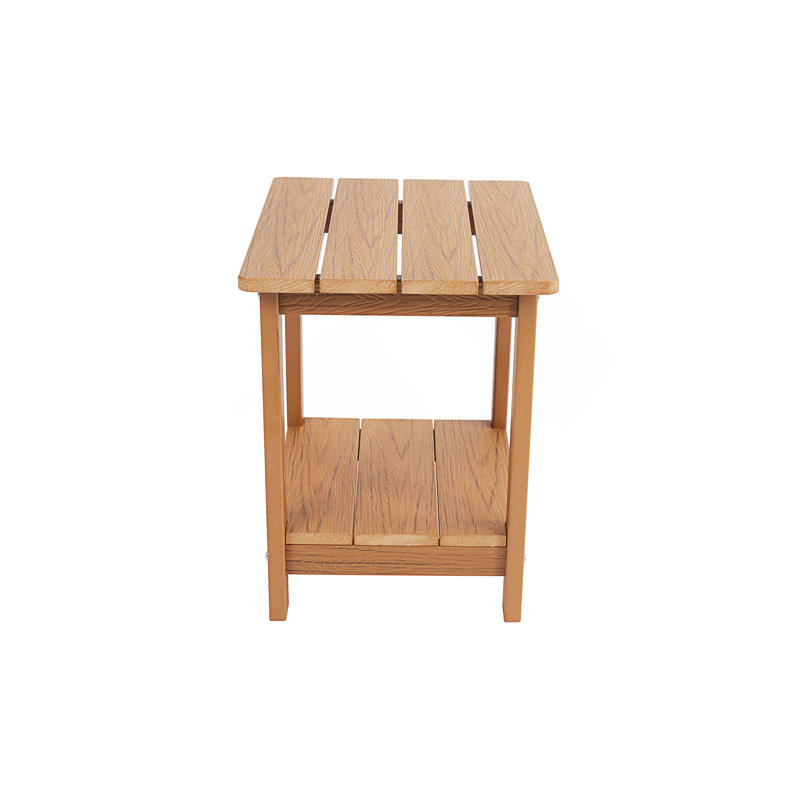 Sturdy Double-Layer Outdoor Side Table With Ergonomic Design And Rust-Proof Hardware For Durable, Multi-Functional Use.