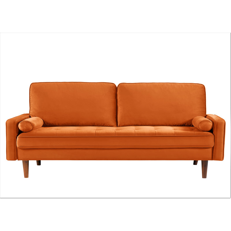 Causeuse Gerise, 100% polyester orange, H 33 po x l 57 po x P 31 po