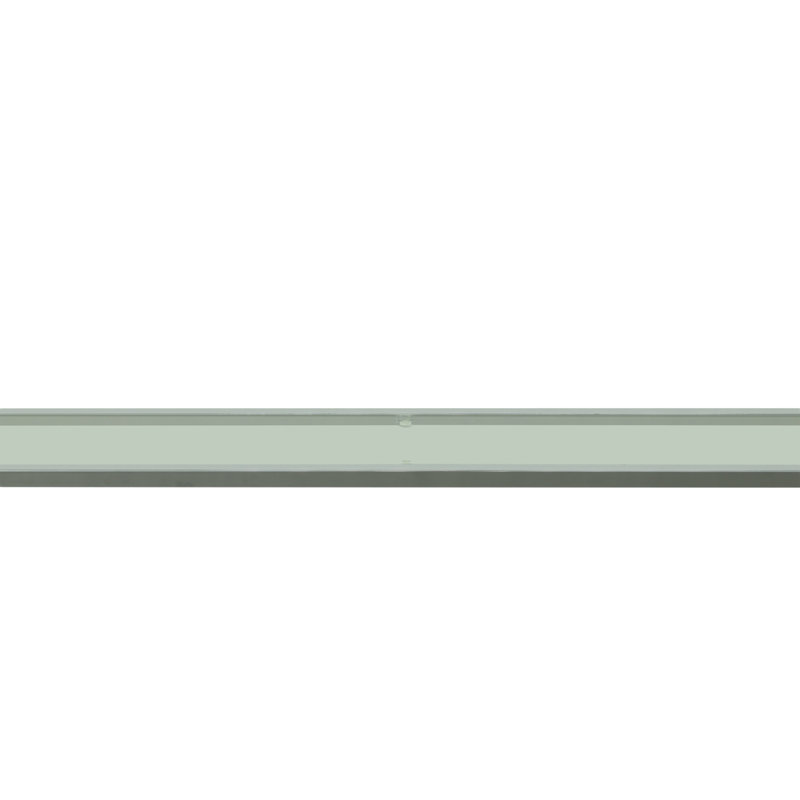 Modern Silver 56" Slim Console Table with Tempered Glass Top, Chrome