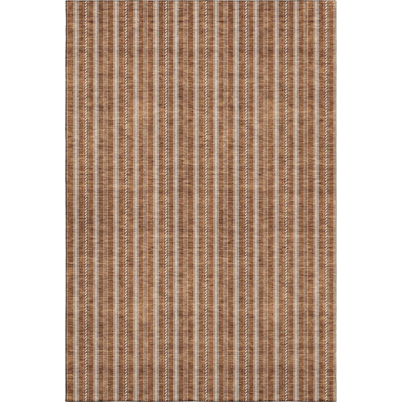Premium Machine Washable Prisco Terracotta Rug, Rectangle 8' x 10'