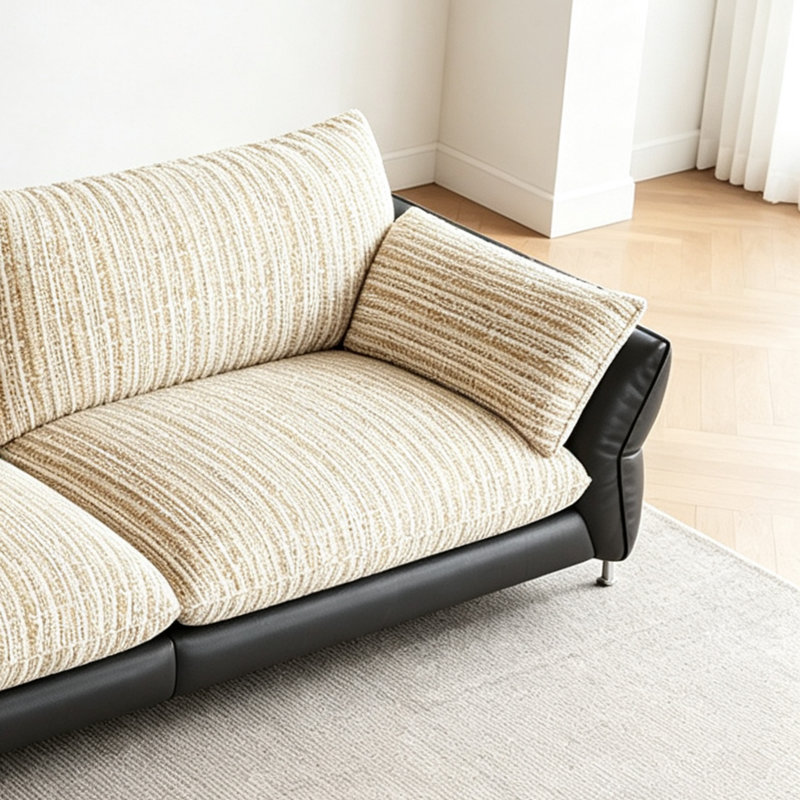Canapé luxueux à la mode French Light, Beige Fabric