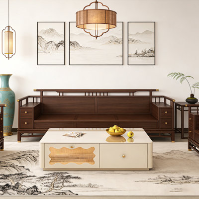Table basse avec rangement en verre Luxury