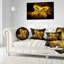 Motif de papillon jaune fractal - Coussin décoratif à imprimé floral