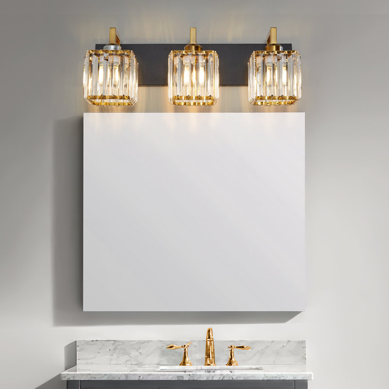 Kyneisha Vanity Light, Black/Gold, 3 Lights