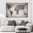 Titanium World Map Canvas Print-92497652