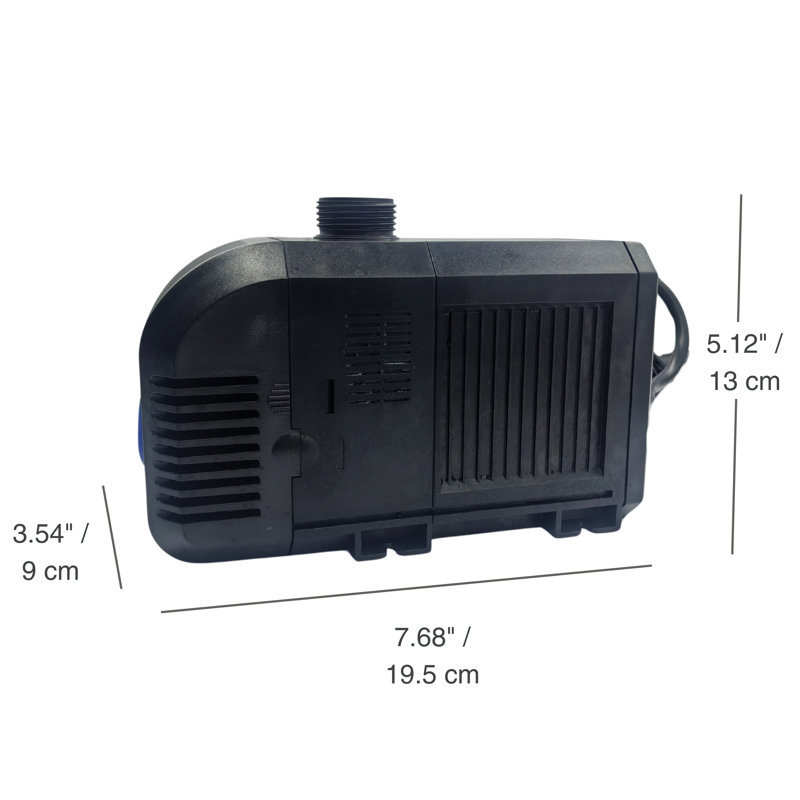 Teamson Home 1191 GPH 100W Adjustable Submersible Water Pump With A 16 Ft. Power Cord