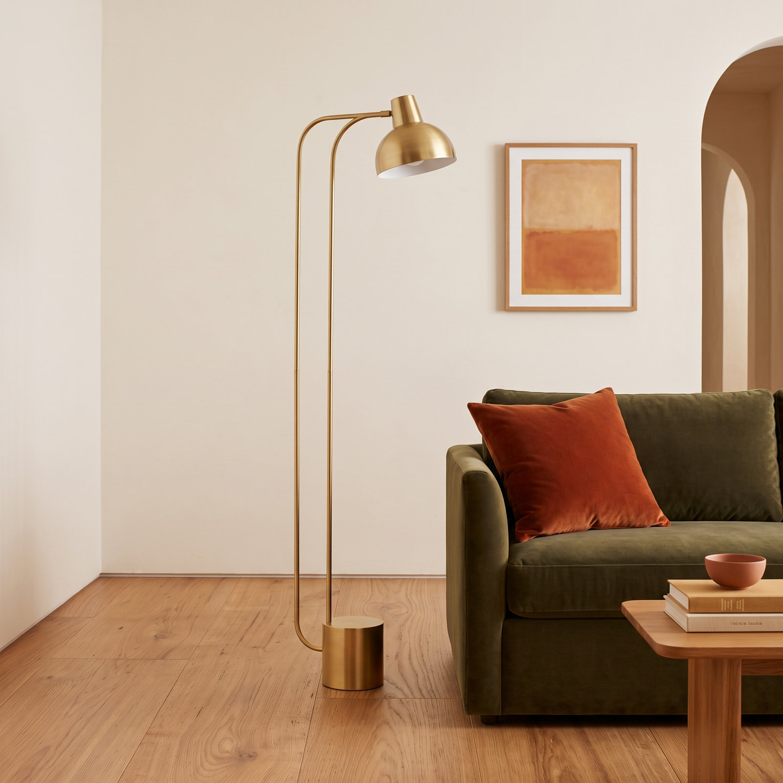 Toomsboro 57.5" Arched Floor Lamp