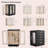 FCH Quad View With Storage 5 Drawers Rotatable Black Cabinet Pink Velvet Jewellery Case