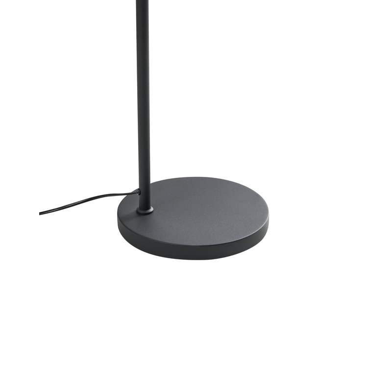 160cm Satin Traditional Floor Lamp, Black