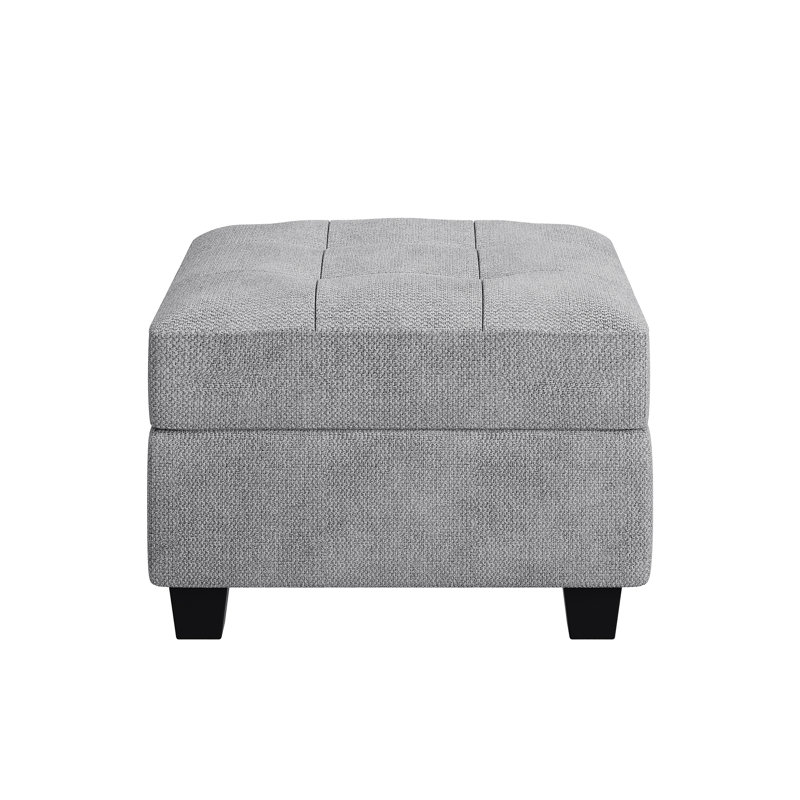 Module de repose-pieds avec rangement modulaire Honbay, Polyester gris clair