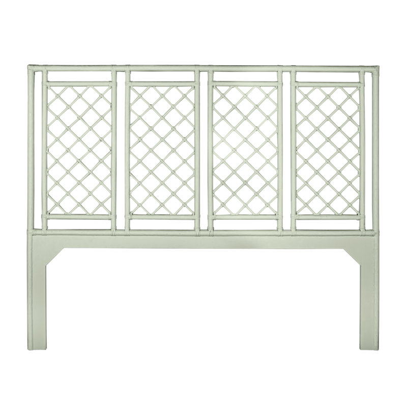 X & Diamond Low Profile Standard Bed, King, Celery Green