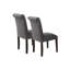 Chaises de salle à manger en tissu bleu-gris, ensemble de 2