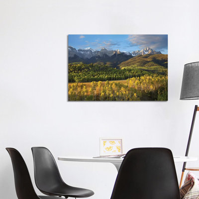 Quaking Aspen Forest And Mount Sneffels, San Juan Mountains, Colorado by Tim Fitzharris - Wrapped Canvas Print