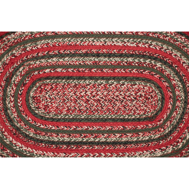 Geometric Indoor / Outdoor Rug, Oval 1'8" x 2'6"