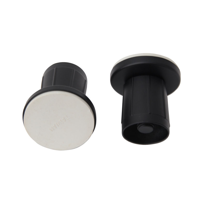 Bride de tringle de douche réglable (paire), Noir mat