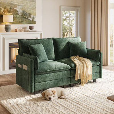 Causeuse modulaire en chenille Arale