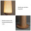 Salon d'art en bois massif, abat-jour en tissu de lin, lampe sur pied
