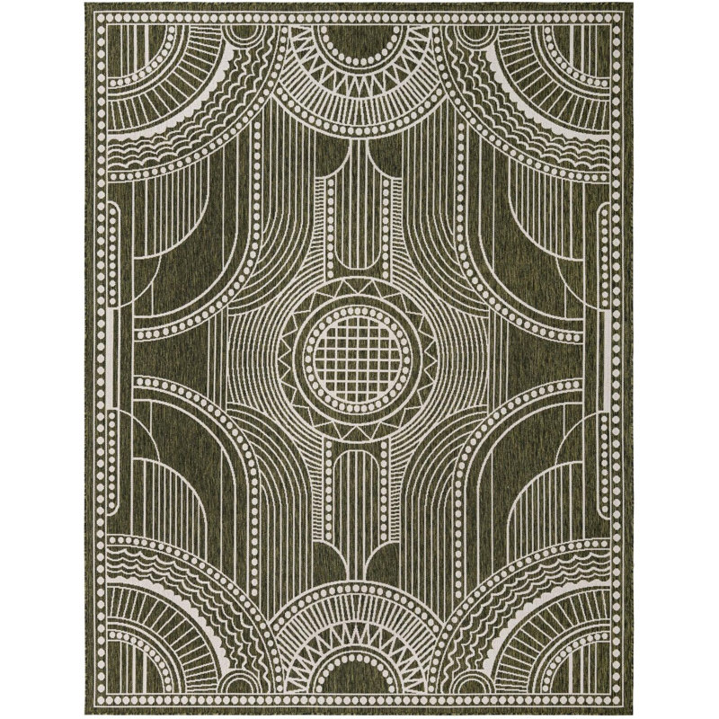 Tapis vert Aucun, Rectangle 7 pi 10 po x 10 pi