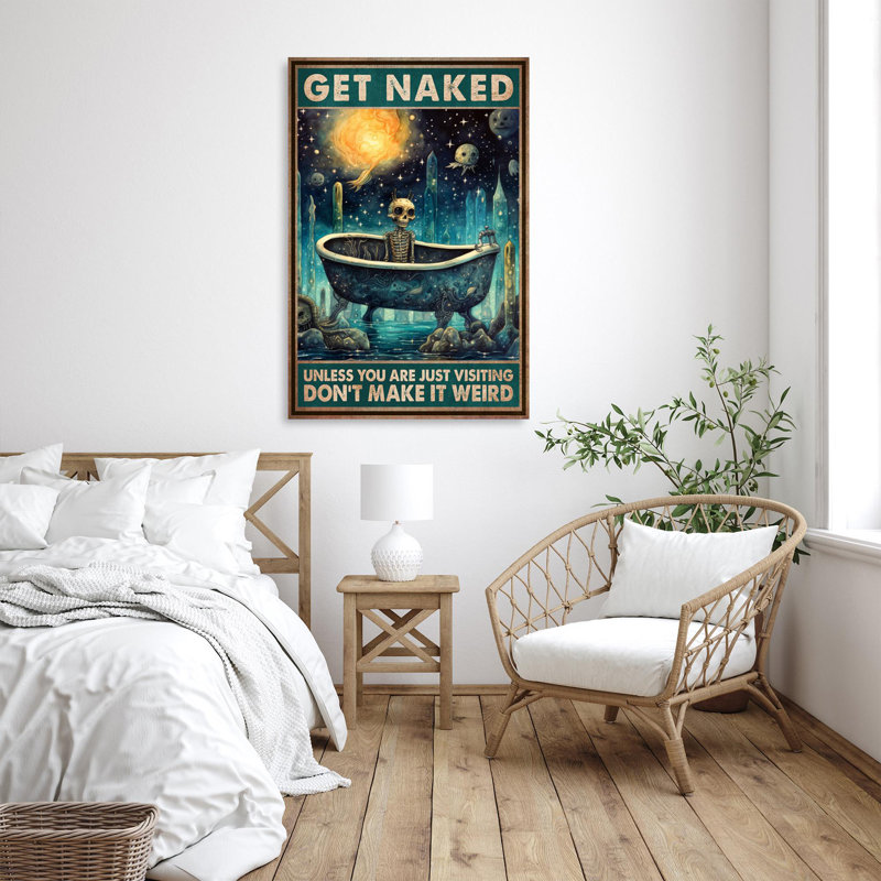 " Skeleton Get Naked ", 14" H x 11" W x 1.25" D